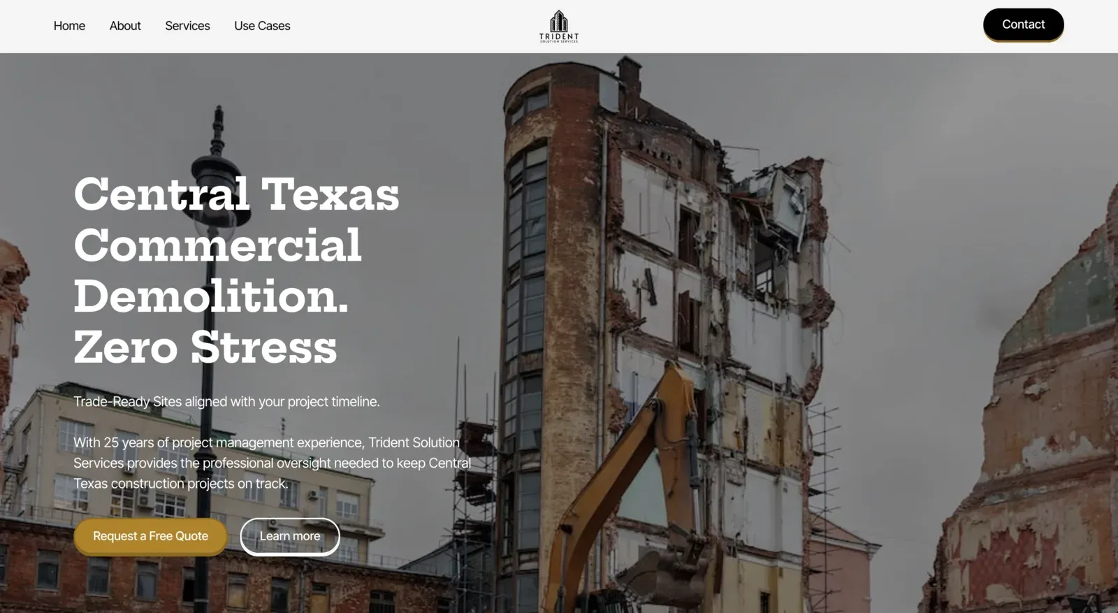 Example website work, screenshot 3